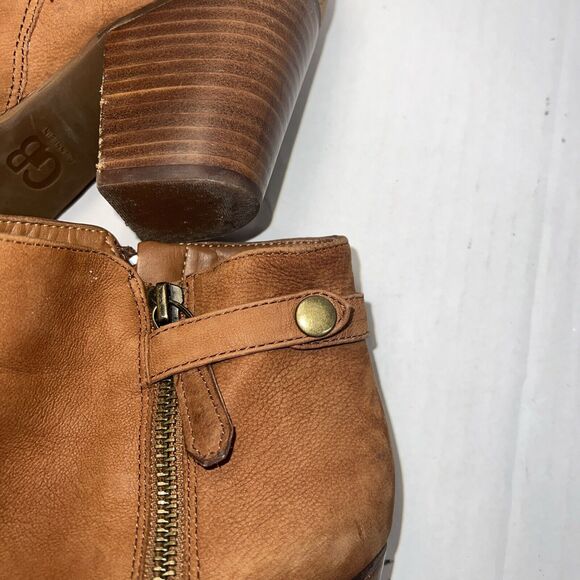 Gianni Bini Brown Suede Zip Up Ankle Booties, Size 8M - Picture 7 of 10